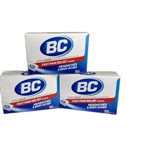 BC HEADACHE & BODY ACHE 3x 50 (150) POWDER PACKS FAST PAIN RELIEF EXP 03/26+